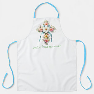Colorful Floral Easter/Spring Cross Apron