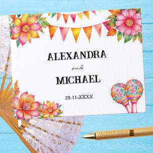Colorful Floral Fiesta Mexican Wedding Guest Book