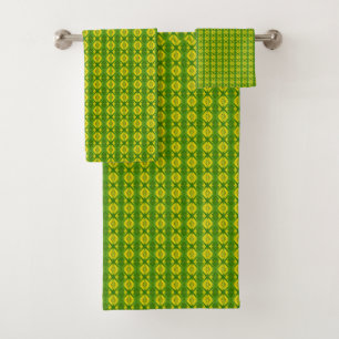 Colorful floral pattern bath towel set
