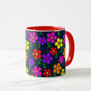 Colorful Floral Pattern Mug