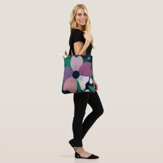 Colorful Floral Pattern Tote Bag – Cute Modern Flo