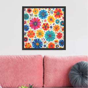 Colorful Floral Pattern Wall Art