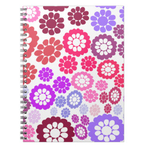 Colorful Floral Spiral Photo Notebook