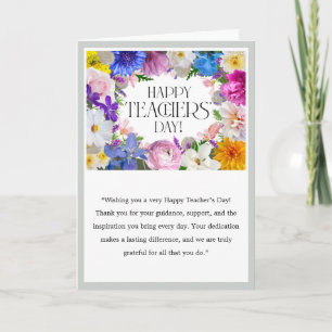 Colorful Floral Teacher’s Day Card