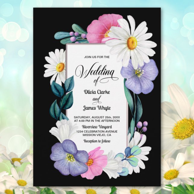 Colorful Floral Wedding Invitation (Creator Uploaded)