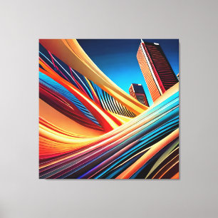 Colorful Flow Art Comic Mode Canvas Print