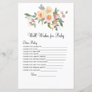 COLORFUL FLOWER BOUQUET WELL WISHES FOR BABY GAME