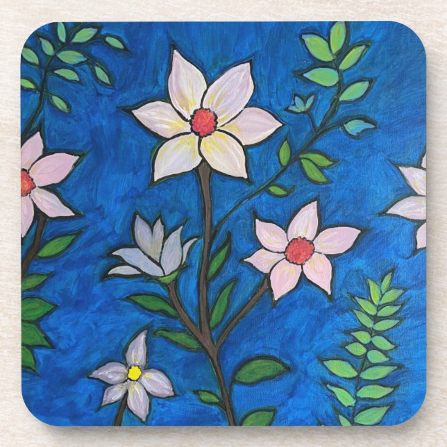 Colorful Flower Coaster Set of 6 (Front)