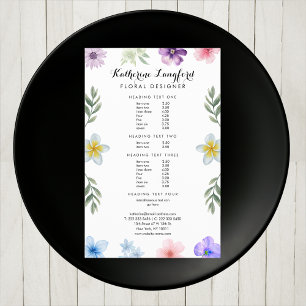 Colorful Flower Design Editable Template Flyer