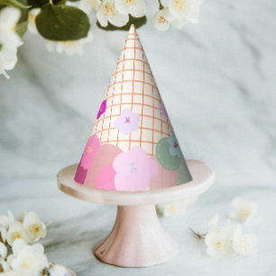 Colorful Flower Dopamine Birthday Girl Party Hat