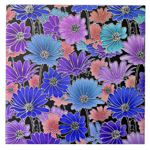Colorful flower pattern 2023 tile