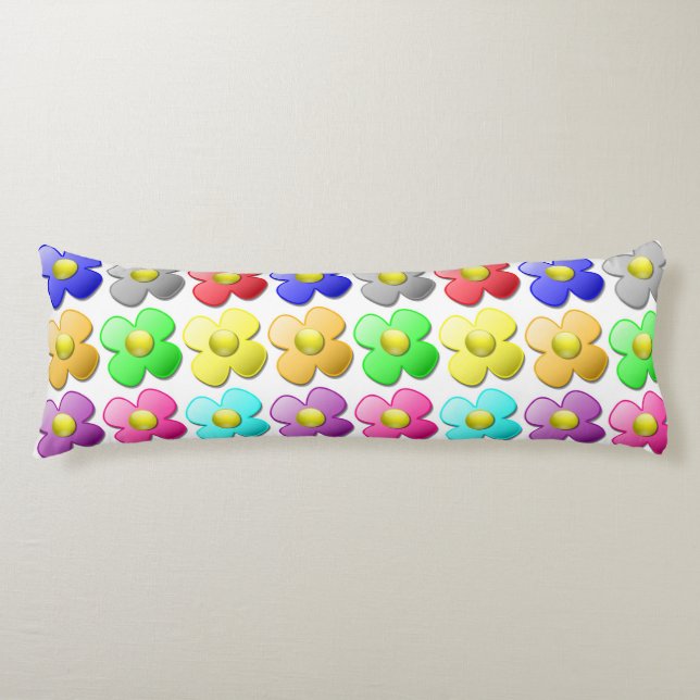 COLORFUL FLOWER PATTERN BODY CUSHION (Front)