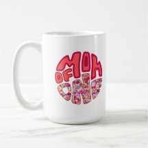 Colorful Flowers Circular Floral Mom of One Child