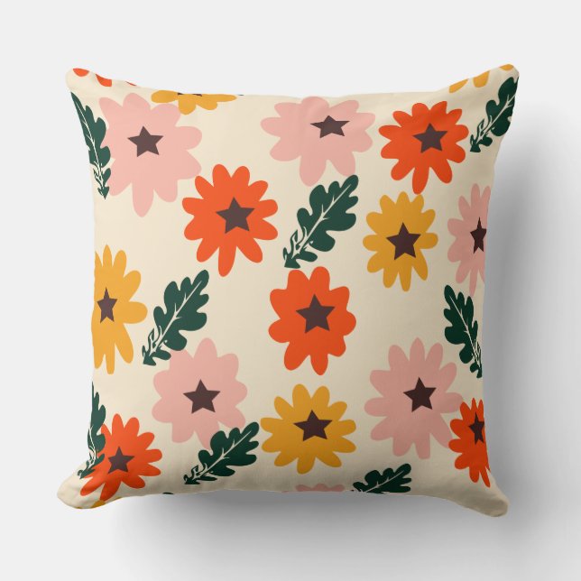Colorful Flowers  Cushion (Front)