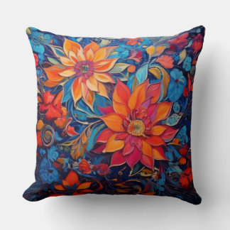 Colorful flowers cushion