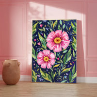 Colorful Flowers Garden Botanical Illustration