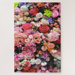 Colorful Flowers in Bloom Floral Bouquet Jigsaw Puzzle