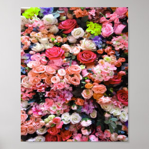 Colorful Flowers in Bloom Floral Bouquet Poster