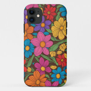 Colorful flowers pattern Case-Mate iPhone case
