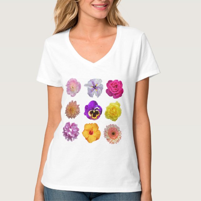 Colorful flowers T-Shirt (Front)