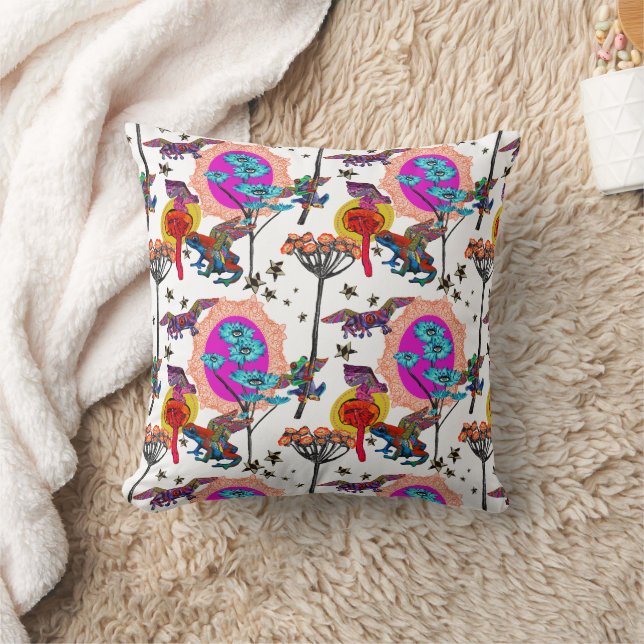 Colorful Flying Frogs Cushion (Blanket)