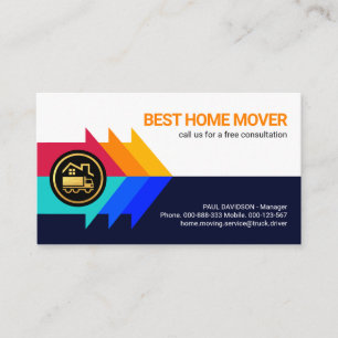 Colorful Forwarding Arrows Trucking Business Card