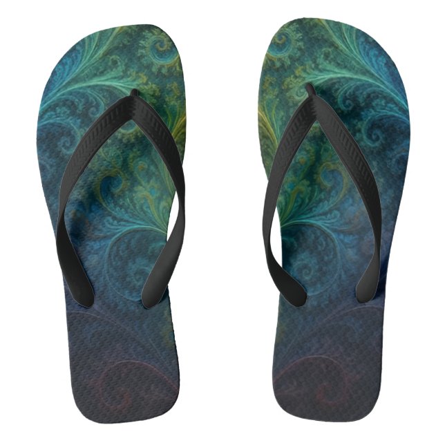 Colorful Fractal Jandals (Footbed)
