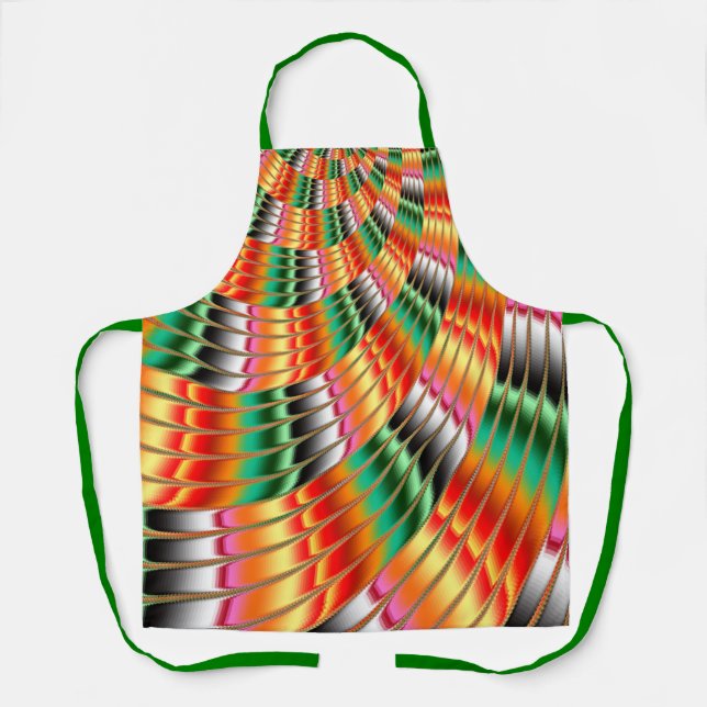 Colorful Fractal Swirl Apron (Front)