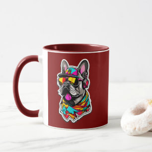 Colorful French Bulldog Style Mug