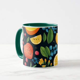 Colorful Fresh Fruit Pattern Mug