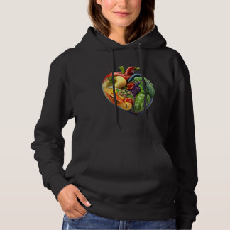 Colorful Fruit and Veggie Healthy Heart s Garden Hoodie