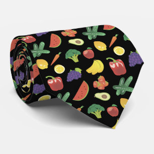 Colorful Fruits and Vegetables Tie