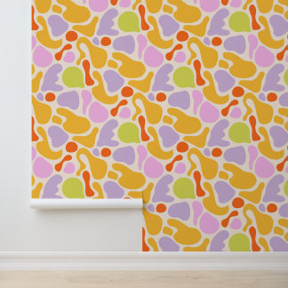 Colorful Fun Abstract Blob Shapes Wallpaper
