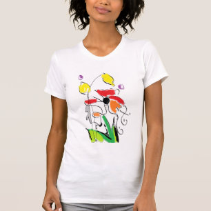 Colorful fun abstract flower Wearable Art T-Shirt