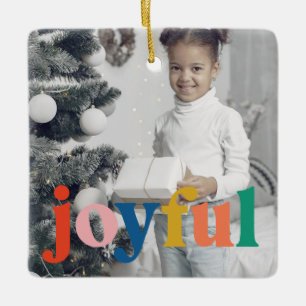 Colorful Fun Joyful Family Photo Ornament