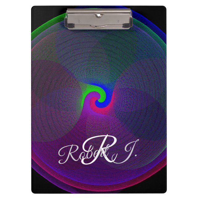 Colorful Fused Center Geometric Clipboard (Front)