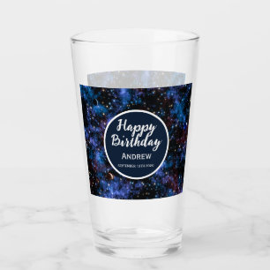 Colorful galaxies, stars and planets glass