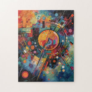 Colorful Galaxy Abstract Painting Jigsaw Puzzle