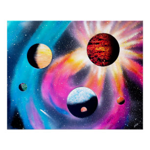 Colorful Galaxy Poster