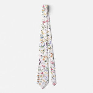 Colorful Garden Flowers Wildflower Spring Meadow Tie