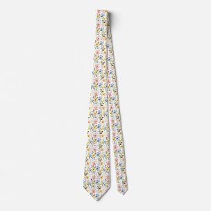 Colorful Garden Flowers Wildflower Spring Meadow Tie