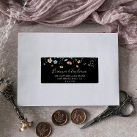 Colorful Garden Wildflower Wedding RSVP Address