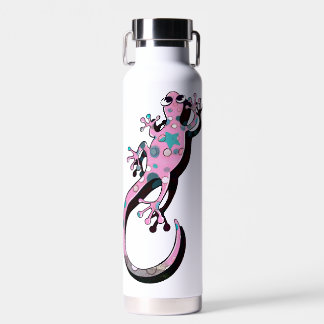 Colorful Gecko Illustration | Cute Minimal Lizard Water Bottle