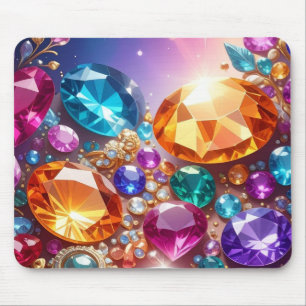 Colorful Gems & Jewels Mouse Pad