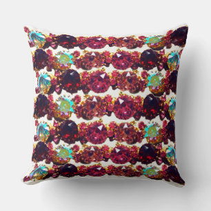 Colorful Gemstones, rubies, diamonds, sapphires Th Cushion