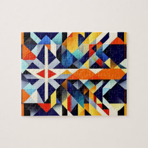 Colorful Geometric Abstract Jigsaw Puzzle
