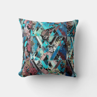 Colorful Geometric Abstract Pattern Cushion