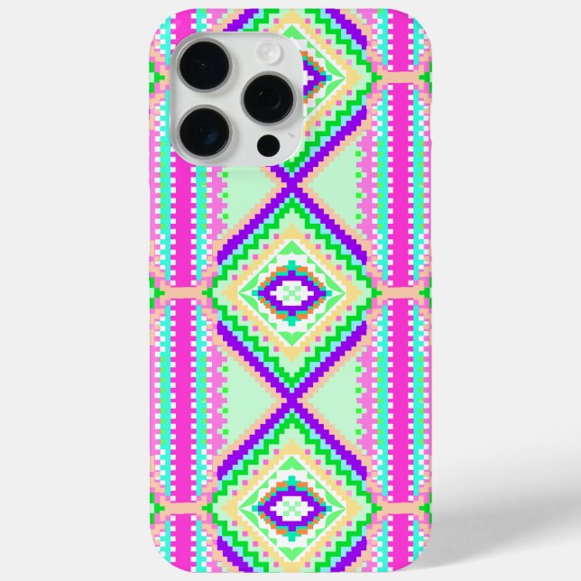 Colorful Geometric Boho Pattern Case-Mate iPhone Case (Back)