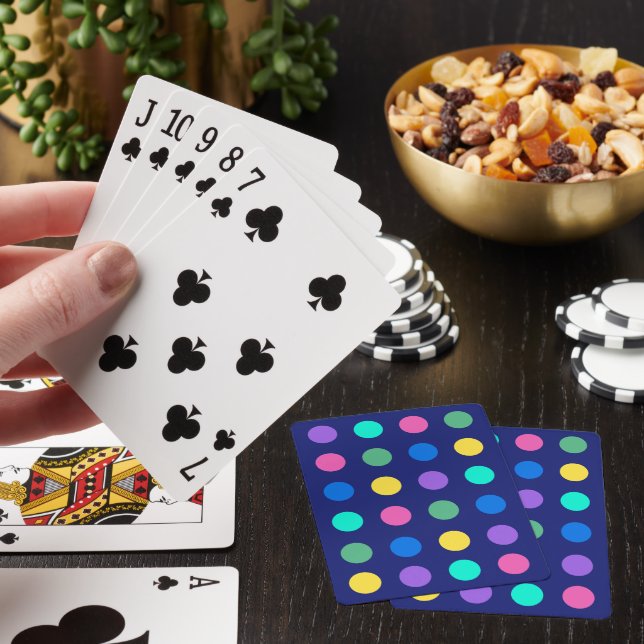 Colorful Geometric Dots Playing Cards (In Situ)