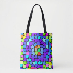 Colorful Geometric Mosaic Tote